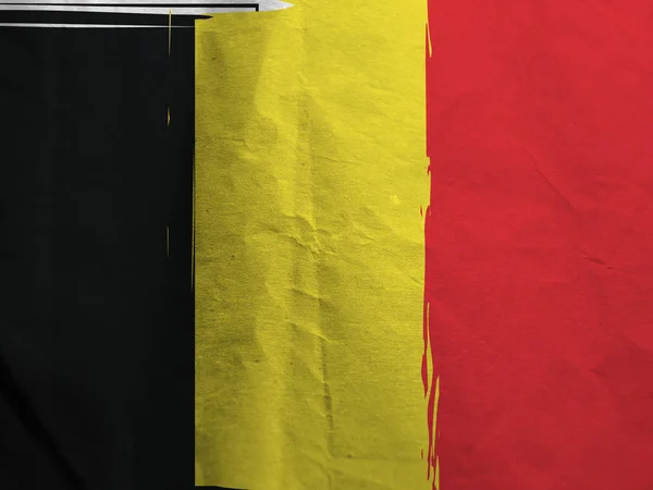 Grunge Bandera de Bélgica — Foto de Stock