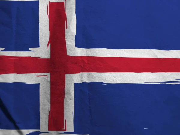 Grunge Islândia Bandeira — Fotografia de Stock