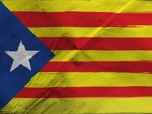 Grunge catalonia bayrağı — Stok fotoğraf