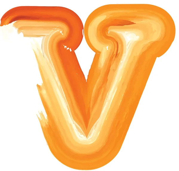 Abstraktní Olejomalba Písmeno Vektorové Ilustrace — Stockový vektor