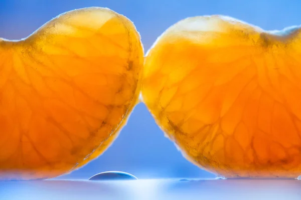 Clous Girofle Mandarine Sucrées Mûres Segments Mandarine Pelés — Photo