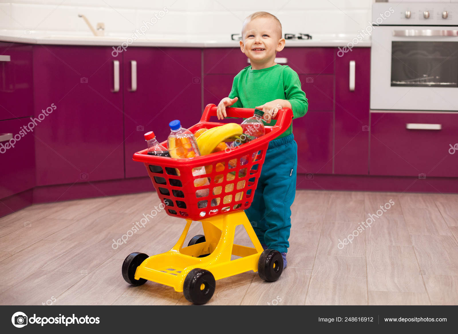 kids plastic shopping trolley