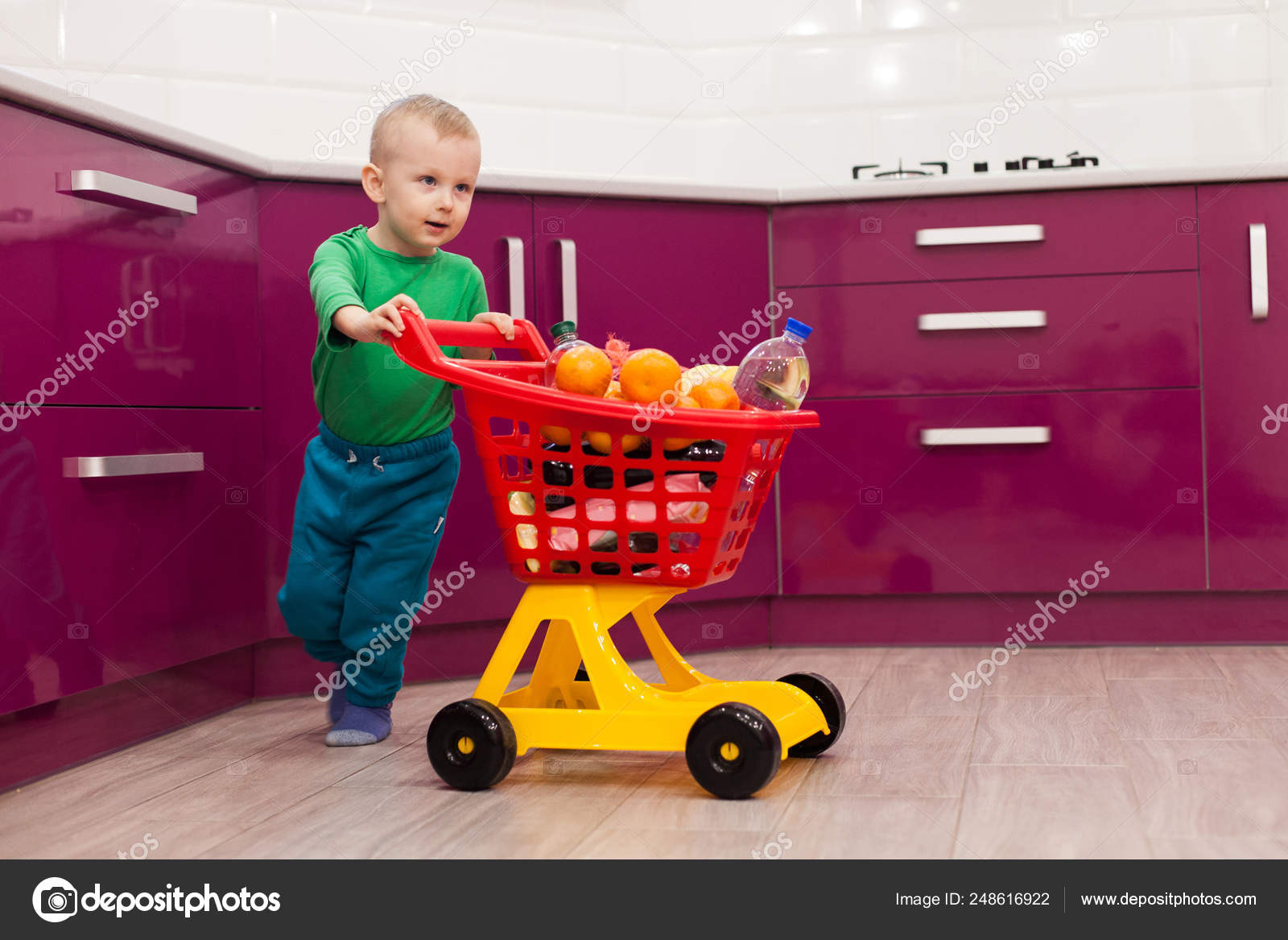 kids plastic shopping trolley