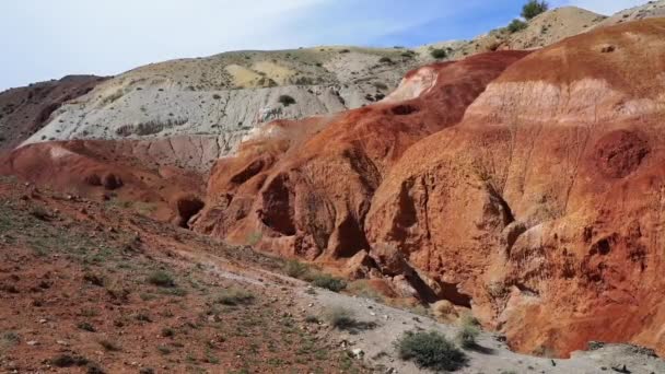 Montañas Rojas Alrededor Del Cañón — Vídeos de Stock