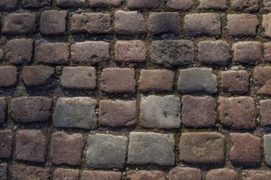 Eski kaldırım taşı döşeli yolu
