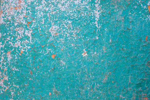 Cracked Blue Paint Wooden Surface — Stock Photo, Image