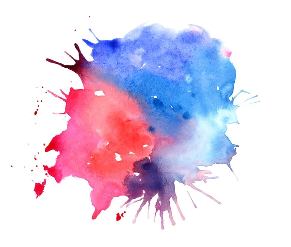 Aquarelle Fond Dessin Couleur Bleue Rouge — Photo