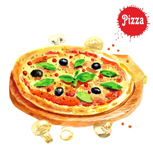 Pizza-Ziehung — Stockfoto
