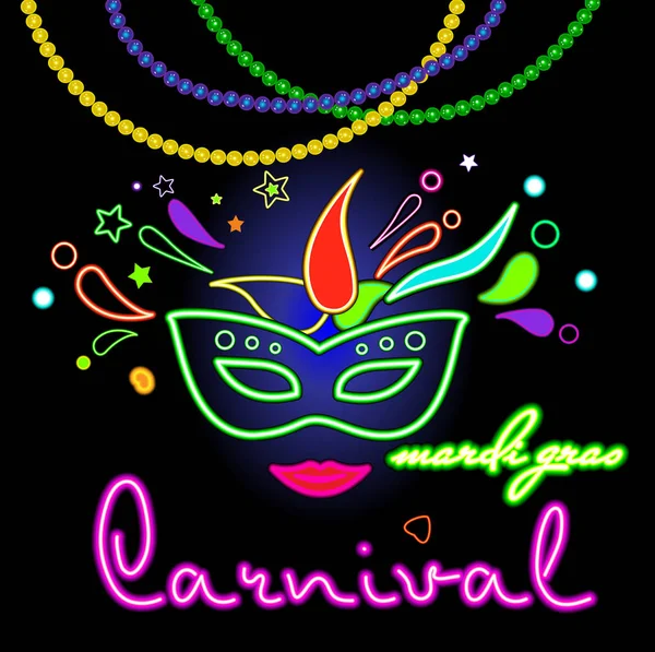 Carnaval de Mardi Gras, Nueva Orleans . — Archivo Imágenes Vectoriales
