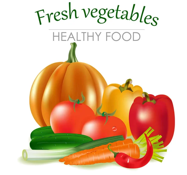 Fresh vegetables — Stock Vector