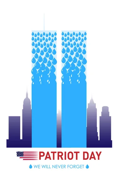 Vektor plakát a Patriot Day. — Stock Vector