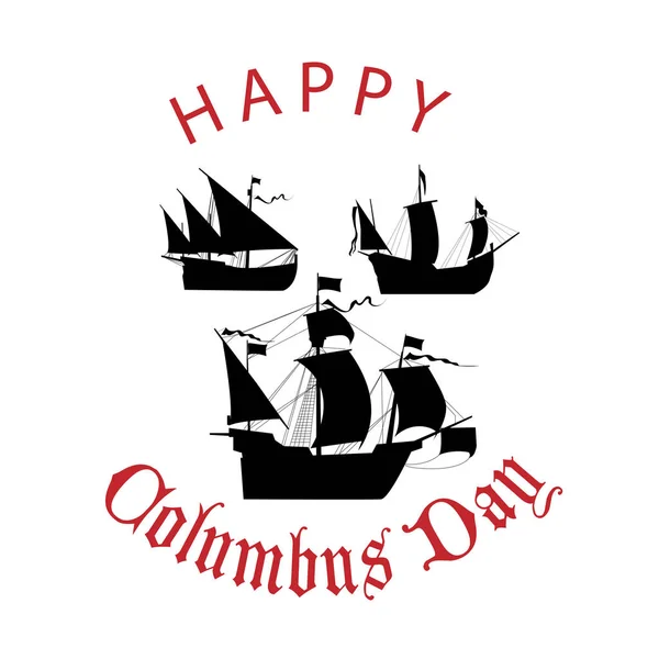 Selamat Hari Columbus - Stok Vektor