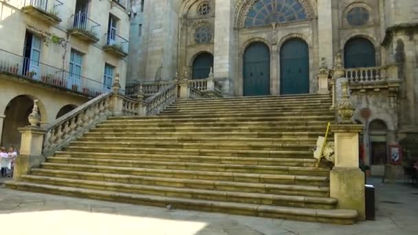 Ourense Cathedral Religion History — Stock Video