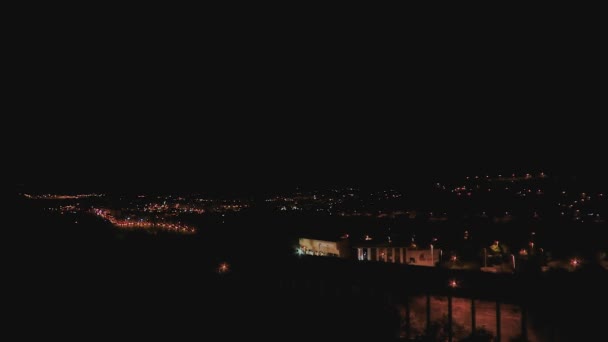 Ourense Night City Licht — Stockvideo