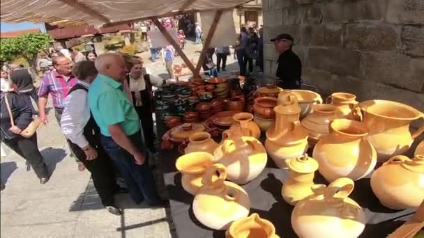 陶瓷市场与人 — 图库视频影像