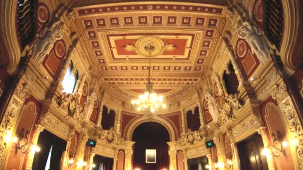 TOWN HALL CITY OURENSE INSIDE — Stock Video