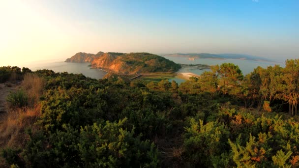 Cies öarna panoramavy — Stockvideo