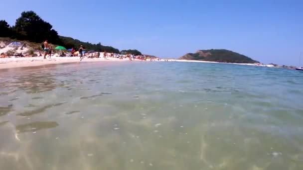 Rodas Beach, Cies-szigetekre — Stock videók