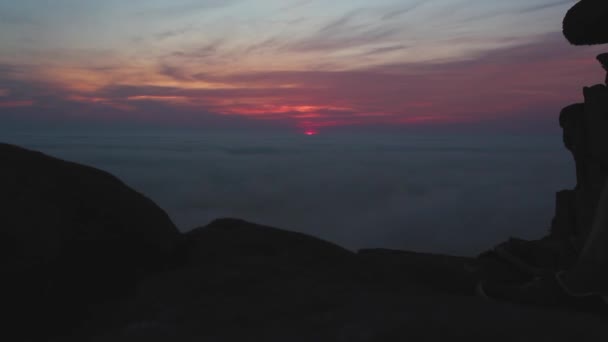 SUNSET WITH A FOOT — Stock Video