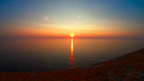 海洋中的日落 Timelapse — 图库视频影像