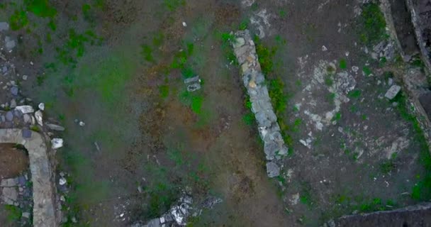 Viladonga のケルト族の解決の航空写真 — ストック動画