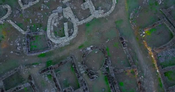 AERIAL VIEW OF CELTIC SETTLEMENT OF VILADONGA — Stock Video