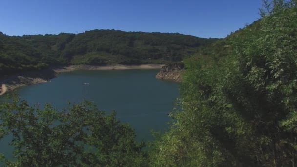 Panorama Della Riservazione Belesar Galicia — Video Stock