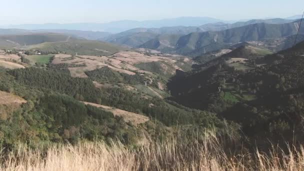 Blick Auf Den Berg Pedrafita Cebreiro — Stockvideo