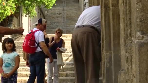 Als Burgas Ourense Fontein — Stockvideo