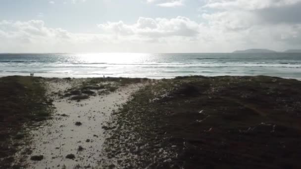 View Sunny Day View Drone Beach — Vídeo de Stock