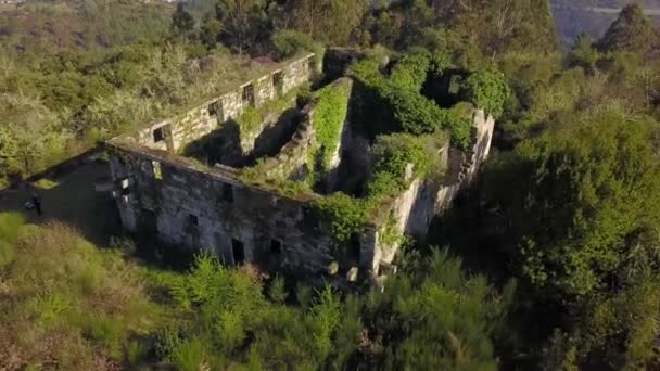 Stary klasztor Santa Comba De Naves Ourense — Wideo stockowe