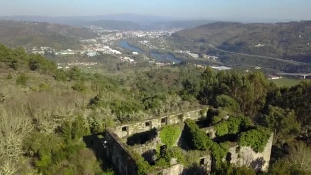 Stary klasztor Santa Comba De Naves Ourense — Wideo stockowe