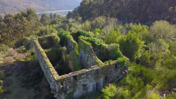 Oud klooster Santa Comba De Naves Ourense — Stockvideo