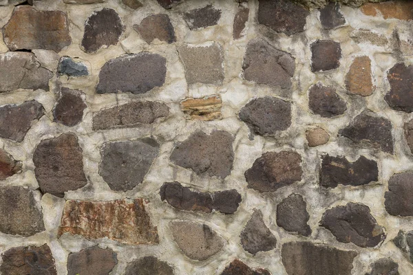 Parede Pedra Velha Feita Com Blocos Irregulares Textura Fundo Com — Fotografia de Stock