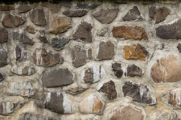 Parede Pedra Velha Feita Com Blocos Irregulares Textura Fundo Com — Fotografia de Stock