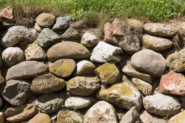 Alte Steinmauer Mit Unregelmäßigen Blöcken Hintergrundstruktur Mit Hochauflösenden Details — Stockfoto