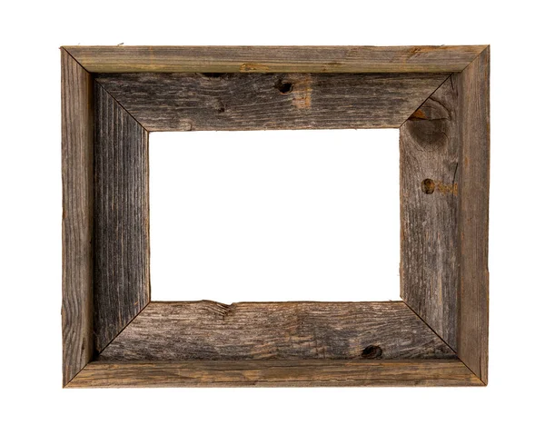8 x 10 rustik ahşap çerçeve beyaz kırpma yoluyla tüm boyutlarda izole geri dönüşümlü.