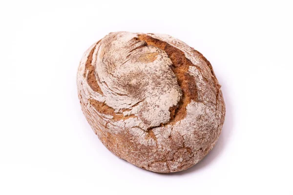 Bochník Chleba Ekologického Farmáře Izolovaný Bílém Pozadí — Stock fotografie
