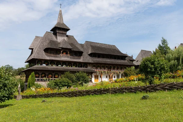 Barsana Монастир Архітектурних Деталей Традиційні Будівлі Марамуреш Румунія — стокове фото