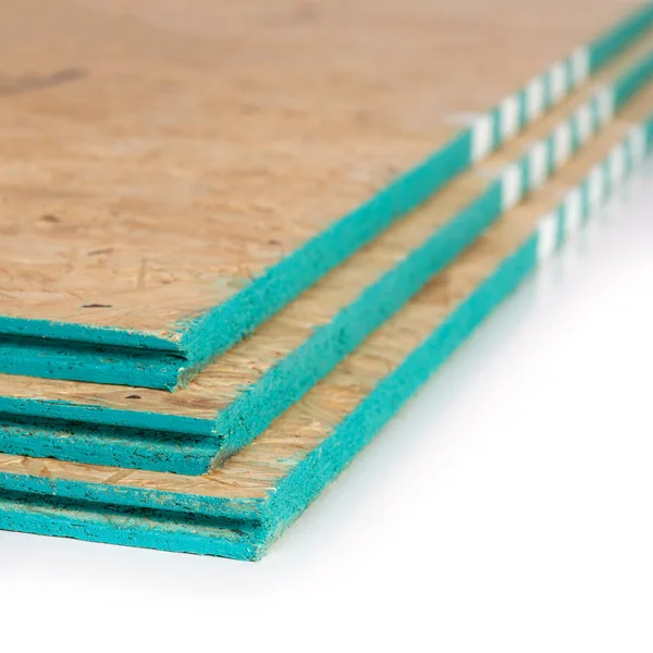 フローリング ボード製コピーの領域を白で隔離木材チップ — ストック写真