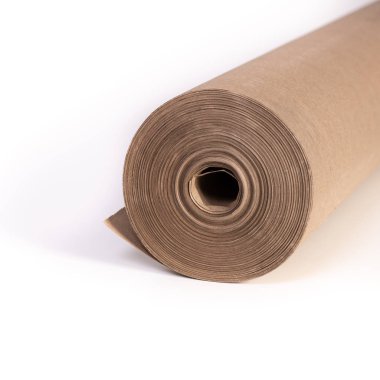 Genellikle beyaz izole şantiyelerde kullanılan kahverengi kağıt anket.