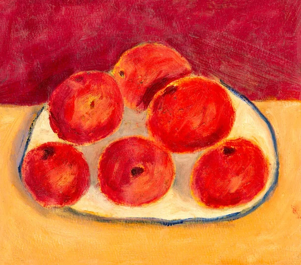 Painting Study of Fruits on a Plate