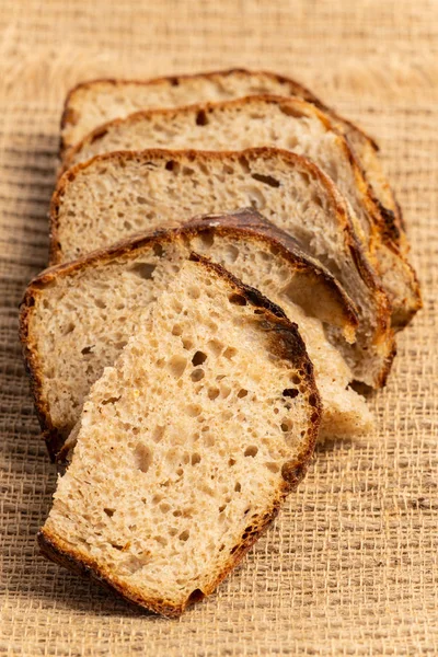 Homemade Sourdough Bread Slices — Stock Photo, Image