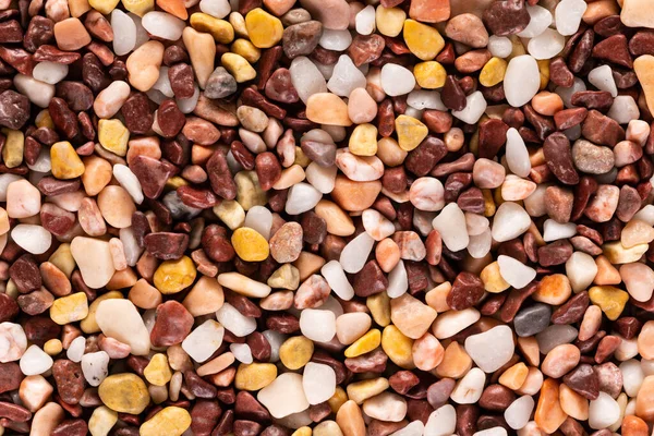 Multi Coloridas Pequenas Pedras Rio Textura Fundo — Fotografia de Stock