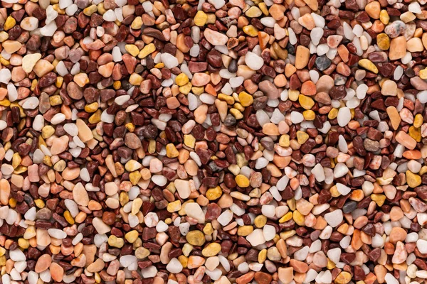 Mehrfarbige Kleine Flusssteine Textur Und Hintergrund — Stockfoto