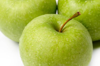 taze yeşil elma yakın çekim