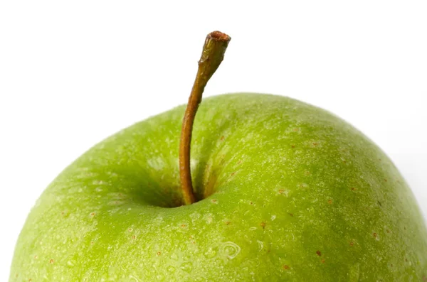 Pomme Verte Fraîche Sur Fond Blanc — Photo