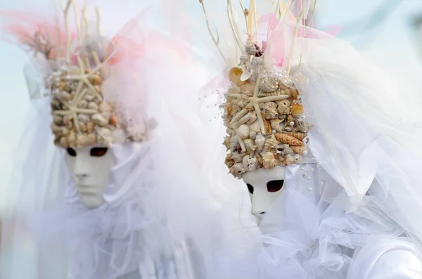 Venice March Unidentified People Venetian Costume Attends Carnival Venice Festival — Stock Photo, Image