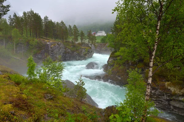 Горная Река Норвегии — стоковое фото