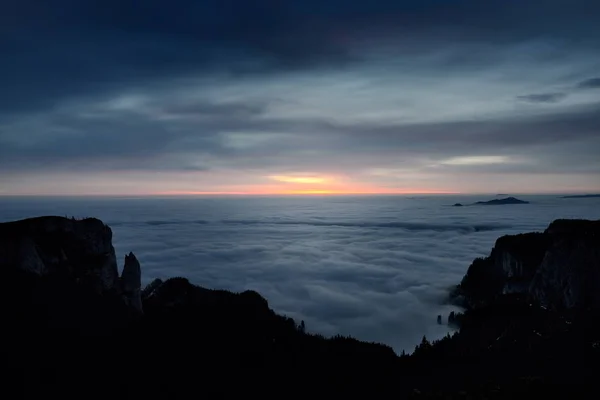 Paesaggio Montano Tramonto Ceahlau Romania — Foto Stock